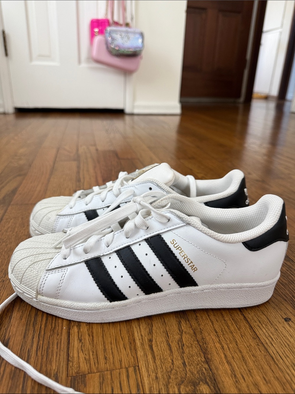adidas White and Black Superstar Sneakers